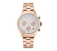 s.Oliver Wristwatch Women Multifunction Analog, with Stainless steel Strap, Pink, 5 bar Waterproof, Multifunction, Comes in watches gift box, 2033554