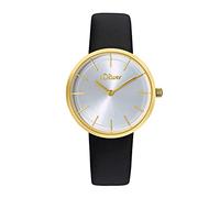 s.Oliver Wristwatch Women Quartz watch Analog, with Leather Strap, Gold, 5 bar Waterproof, Comes in watches gift box, 2033558