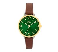 s.Oliver Wristwatch Women Quartz watch Analog, with Leather Strap, Multicolor, 3 bar Waterproof, Comes in watches gift box, 2033483