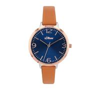 s.Oliver Wristwatch Women Quartz watch Analog, with Leather Strap, Multicolor, 3 bar Waterproof, Comes in watches gift box, 2033482