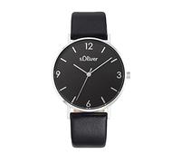 s.Oliver Wristwatch Women Quartz watch Analog, with Leather Strap, Silver, 3 bar Waterproof, Comes in watches gift box, 2033489