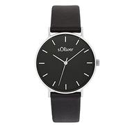 s.Oliver Wristwatch Women Quartz watch Analog, with Leather Strap, Silver, 3 bar Waterproof, Comes in watches gift box, 2033485