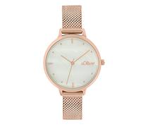 s.Oliver Wristwatch Women Quartz watch Analog, with Stainless steel Strap, Pink, 3 bar Waterproof, Comes in watches gift box, 2033511