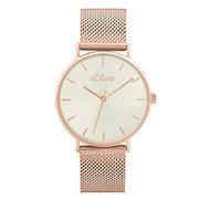 s.Oliver Wristwatch Women Quartz watch Analog, with Stainless steel Strap, Pink, 3 bar Waterproof, Comes in watches gift box, 2033516