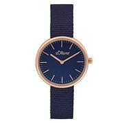 s.Oliver Wristwatch Women Quartz watch Analog, with Textile Strap, Blue, 5 bar Waterproof, Comes in watches gift box, 2033550