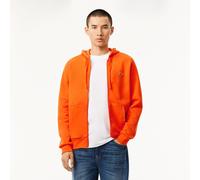 Lacoste Mens Fleece Full Zip Hoodie - Orange - Orange - S