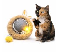S&P Deli Interactive Cat Rolling Ball Toy - USB Rechargeable Light-Up Automatic Moving Ball for Indoor Cats & Kittens (Grey)