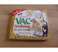 s p toiletries 6 Pack Extra Strength Vac Fresheners For Pet Lovers - Spring Meadow Scent - Disc Type - Area Deodorizer - Living Spaces, Car Interiors