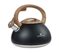 s-p Whistling Tea Kettle Stainless Steel Teapot, Teakettle for Stovetop Induction Stove Top, Fast Boiling Heat Water Tea Pot 2.2 Quart(Black)