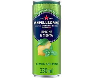 S.Pellegrino Limone & Menta Soft Drink Sparkling Lemon and Mint Can 330 ml Pack of 12