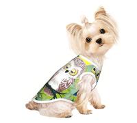 S Pet Breathable Sleeveless Couple Owl Perch Tree Print T-Shirt - Small to Medium Cats, Puppy, Yorkie, Dachshund, French Bulldog