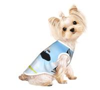 S Pet Breathable Sleeveless Cow Patterns Print T-Shirt - Small to Medium Cats, Puppy, Yorkie, Dachshund, French Bulldog