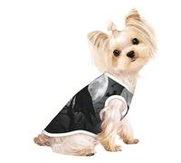 S Pet Breathable Sleeveless Crow Birds Print T-Shirt - Small to Medium Cats, Puppy, Yorkie, Dachshund, French Bulldog