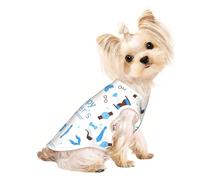 S Pet Breathable Sleeveless Fathers Day Love Dad Print T-Shirt – Small to Medium Cats, Puppy, Yorkie, Dachshund, French Bulldog