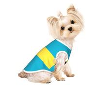 S Pet Breathable Sleeveless Flag of the Bahamas Print T-Shirt - Small to Medium Cats, Puppy, Yorkie, Dachshund, French Bulldog