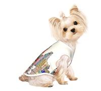 S Pet Breathable Sleeveless T-Shirt â€“ Lightweight Cartoon Austin Texas Print Tank Top Outfit for Small Medium Dogs