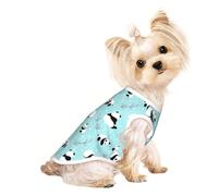 S Pet Breathable Sleeveless T-Shirt â€“ Lightweight Cartoon Panda Bear Print Tank Top Outfit for Small Medium Dogs
