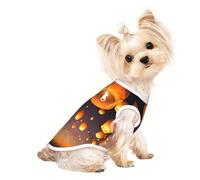 S Pet Breathable Sleeveless T-Shirt – Lightweight Chinese Flying Lanterns Print Tank Top Outfit for Small Medium Dogs