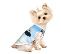S Pet Breathable Sleeveless T-Shirt â€“ Lightweight Cow Patterns Print Tank Top Outfit for Small Medium Dogs