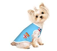 S Pet Breathable Sleeveless T-Shirt – Lightweight Fiji Flag Print Tank Top Outfit for Small Medium Dogs