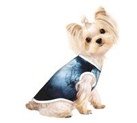 S Pet Breathable Sleeveless T-Shirt – Lightweight Gothic Happy Halloween Print Tank Top Outfit for Small Medium Dogs