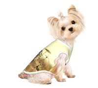 S Pet Breathable Sleeveless T-Shirt – Lightweight Music Drum in Field Print Tank Top Outfit for Small Medium Dogs