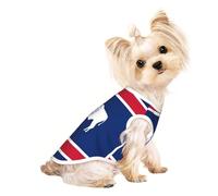 S Pet Breathable Sleeveless T-Shirt â€“ Lightweight Wyoming State Flag Print Tank Top Outfit for Small Medium Dogs