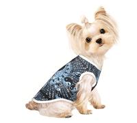 S Pet Breathable Sleeveless T-Shirt – Lightweight Ying Yang Diagram Print Tank Top Outfit for Small Medium Dogs
