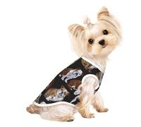 S Pet Breathable Sleeveless T-Shirt – Soft English Bulldogs Print Stretchy Vest for Dogs & Cats, Lightweight Tank Top