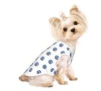S Pet Breathable Sleeveless T-Shirt – Soft Evil eyes Print Stretchy Vest for Dogs & Cats, Lightweight Tank Top