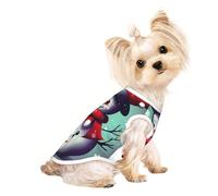 S Pet Breathable Sleeveless T-Shirt – Soft Merry Christmas Day Snowman Print Stretchy Vest for Dogs & Cats, Lightweight Tank Top