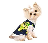 S Pet Breathable Sleeveless T-Shirt â€“ Soft World Map Print Stretchy Vest for Dogs & Cats, Lightweight Tank Top