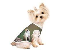 S Pet Breathable Sleeveless T-Shirt â€“ three birds Print Stretchy Vest, Lightweight Tank Top for Small to Medium Pets