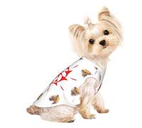 S Pet Breathable Sleeveless T-shirt, Cool Soft Summer Puppy Tank Top, Cute Eight-way rotation Print Clothes for Dog & Cat