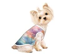 S Pet Breathable Sleeveless T-shirt, Cool Soft Summer Puppy Tank Top, Cute Fantasy Paradise Space Print Clothes for Dog & Cat