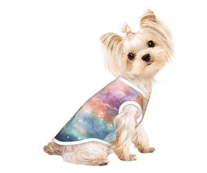 S Pet Breathable Sleeveless T-shirt, Cool Soft Summer Puppy Tank Top, Cute Fantasy Paradise Space Print Clothes for Dog & Cat