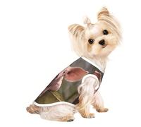 S Pet Breathable Sleeveless T-Shirt for Cats & Dogs - Lightweight Cute Pig Print Tank Top with Stretchy