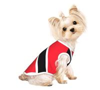 S Pet Breathable Sleeveless T-Shirt for Cats & Dogs - Lightweight Flag of Trinidad and Tobago Print Tank Top with Stretchy