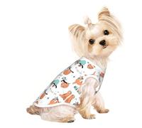 S Pet Breathable Sleeveless T-Shirt - Soft funny Cute Animal Sloth Music Print Stretchy Vest for Dogs & Cats, Lightweight Tank Top