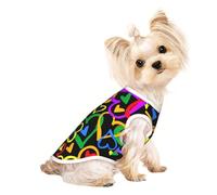 S Pet Breathable Sleeveless T-Shirt - Soft Gay Pride Rainbow Print Stretchy Vest for Dogs & Cats, Lightweight Tank Top