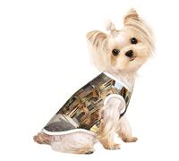 S Pet Breathable Sleeveless T-Shirt - Soft Italian Street Print Stretchy Vest for Small Medium Dogs & Cats