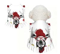S Pet Dog Breathable Funny Christmas Moose Print Sleeveless T-Shirt