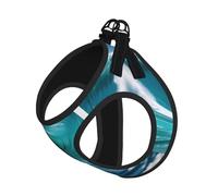 S Pet Leash Vest Dog Harness â€“ Small Sized Clear Sky Wave Print Leash Set with Buckle, Canine Companion Outdoor dog walking