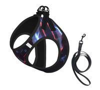 S Pet Leash Vest Dog Harness â€“ Small Sized Hacker Era Print Leash Set with Buckle, Canine Companion Outdoor dog walking