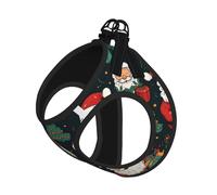 S Pet Leash Vest Dog Harness â€“ Small Sized Merry Christmas Print Leash Set with Buckle, Canine Companion Outdoor dog walking