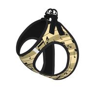 S Pet Leash Vest Dog Harness â€“ Small Sized Musical Notes Print Leash Set with Buckle, Canine Companion Outdoor dog walking