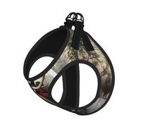 S Pet Leash Vest Dog Harness â€“ Small Sized Xmas santa Claus Print Leash Set with Buckle, Canine Companion Outdoor dog walking