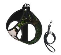 S Pet Leash Vest Dog Harness - Small Sized, Cute Little Panda Print Adjustable for Outdoor Travel and Walking