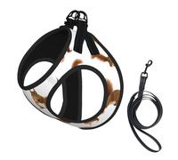 S Pet Leash Vest & Dog Harness - Small Sized Cute Squirrel Print Leash Set with Buckle, Canine Companion Outdoor Travel