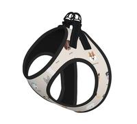S Pet Leash Vest & Dog Harness - Small Sized Dog breed Print Leash Set with Buckle, Canine Companion Outdoor Travel